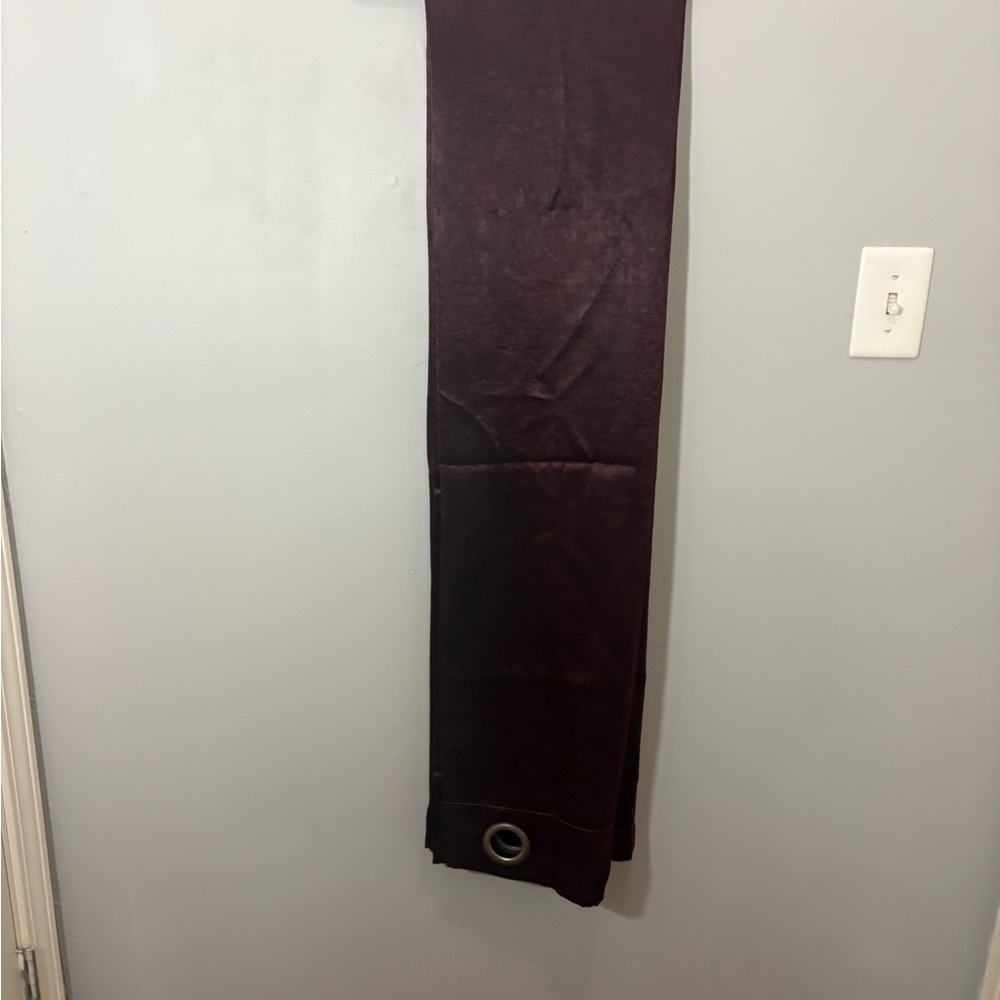 Elegant burgandy blackout energy saving curtain panel - Picture 8 of 10